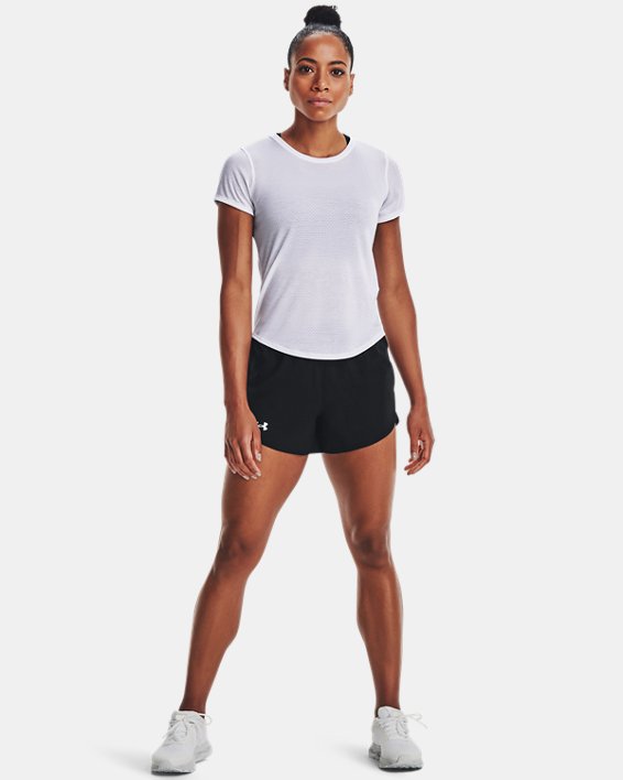 Women's UA Fly-By Elite 3'' Shorts, Black, pdpMainDesktop image number 2